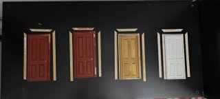 Lote de ventanas y puertas para casa muñecas