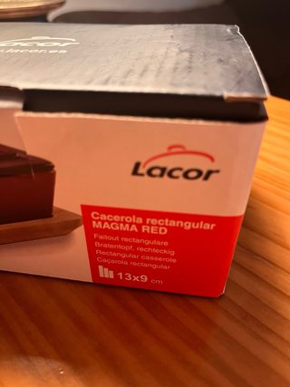 Cacerola Hierro Fundido Lacor Roja