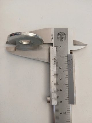 100 Arandelas metálicas con calibre.Caja Tamaño 10