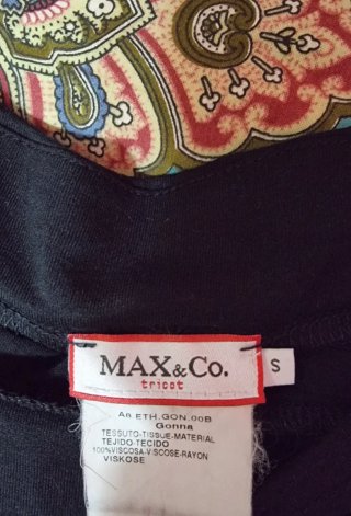 Gonna Max&Co estiva viscosa nera