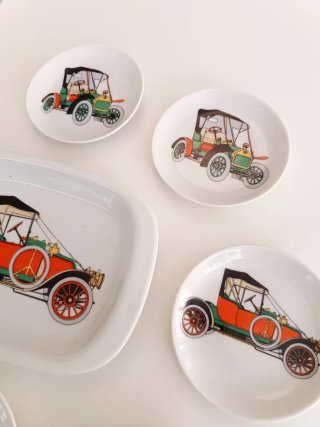 Set porcelana retro coches Aloya Spain