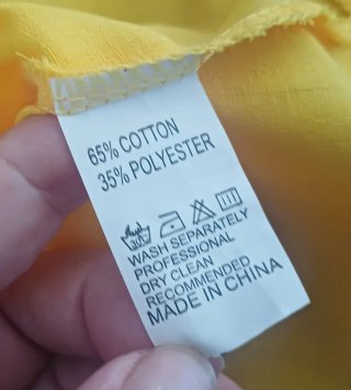 Blusa juvenil amarilla manga corta