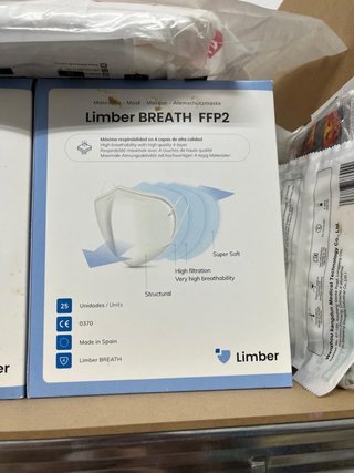 Mascarillas Limber BREATH FFP2 (25 Unidades)