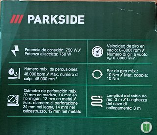 Taladro Percutor Parkside 750W Nuevo