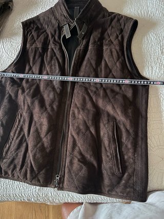 Chaleco Massimo Dutti Piel Marrón