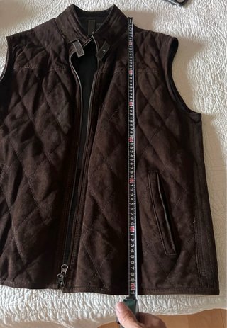 Chaleco Massimo Dutti Piel Marrón