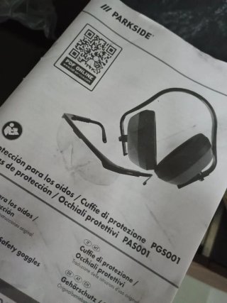 Set cuffie e occhiali protezione nuovi