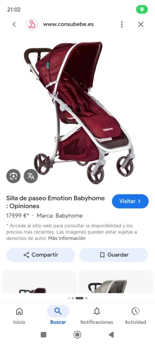 Silla de paseo negra babyhome