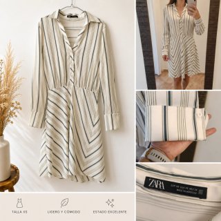Vestido Zara Rayas Talla XS