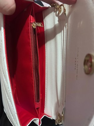 Bolso YSL Blanco y Dorado