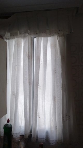 Cortinas blancas de tela