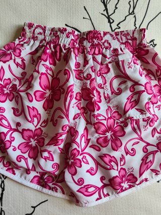 Shorts de Baño Flores Rosas y Blancos