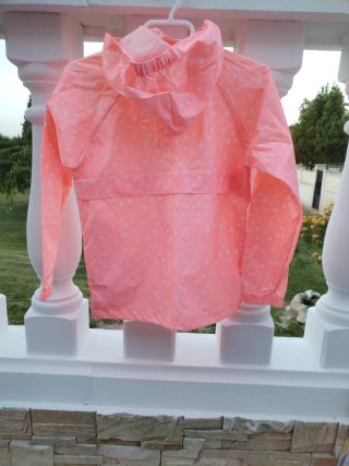 Impermeable niña estrellas. Talla 5-6