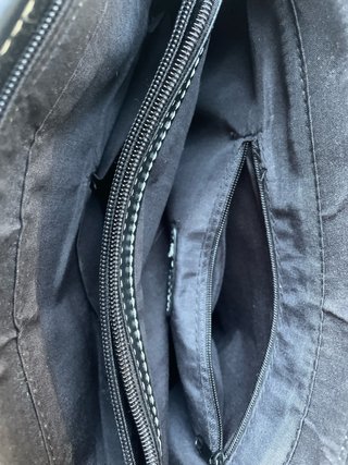 Bolso Prada Negro Piel y Tela