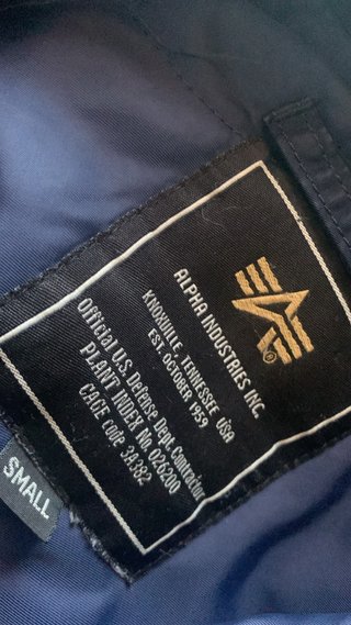 Chaqueta Alpha Industries Azul Oscuro