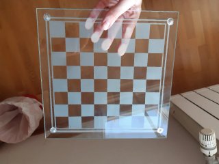 Tablero de ajedrez de cristal