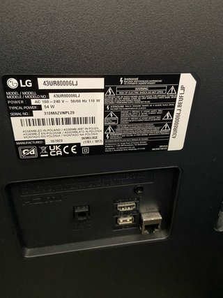 LG Smart TV 43 4K UHD