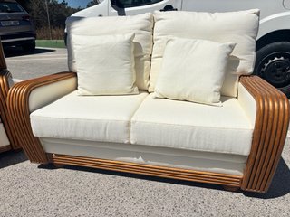 Sofá y sillón extensible diseño madera