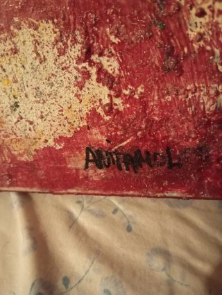 Cuadro pintado a mano y firmado
