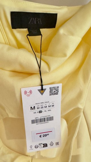 Vestido halter skater Zara amarillo
