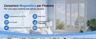 Zanzariera Magnetica Finestra 100x150cm
