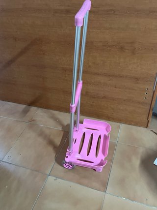 Carro para mochila infantil rosa