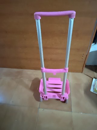 Carro para mochila infantil rosa