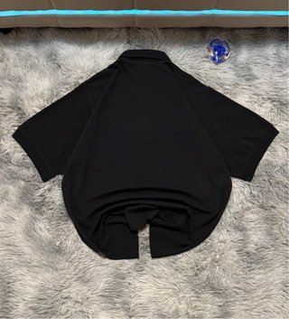 Polo Adidas Negro Vintage con Logos Bordados