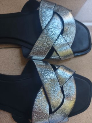 Sandalias plateadas mujer talla 39