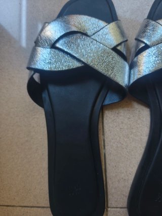 Sandalias plateadas mujer talla 39
