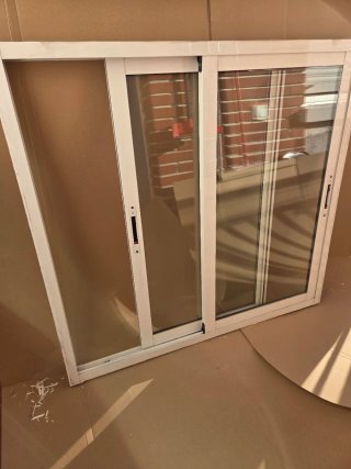 Ventana corredera aluminio blanca