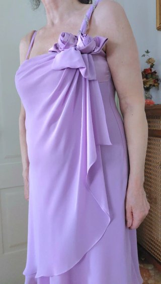 Abito Bianca Brandi chiffon lilla + stola