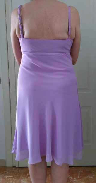 Abito Bianca Brandi chiffon lilla + stola