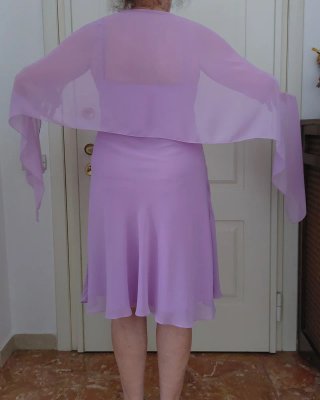 Abito Bianca Brandi chiffon lilla + stola