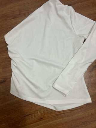 Top blanco manga larga