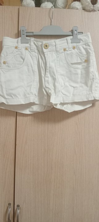 Pantalón corto blanco mujer