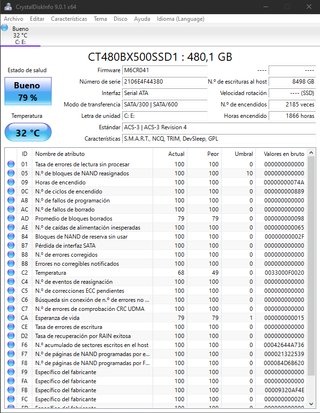 SSD Crucial BX500 480GB SATA 6Gb/s