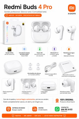 Redmi Buds 4 Pro Nuevos Sin Abrir