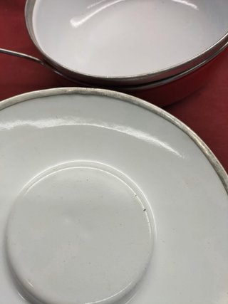 Caçarola Vintage Esmaltada Vermelha