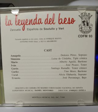 CD Clásicos de la Zarzuela: La Leyenda del Beso