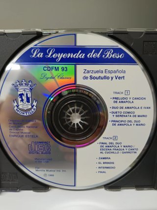 CD Clásicos de la Zarzuela: La Leyenda del Beso