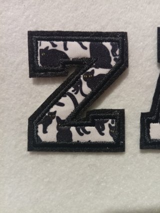 Letras bordadas mascotas estilo universitario