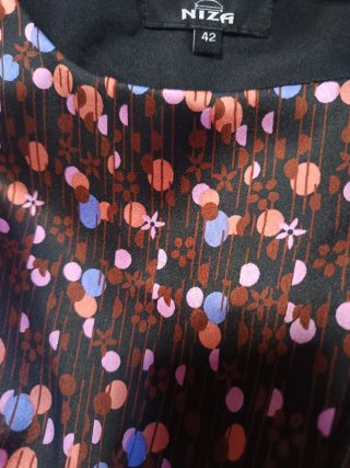 Vestido Niza Talla 42 Estampado Puntos