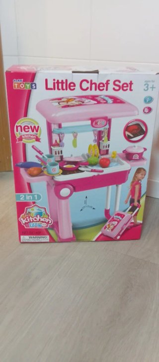 Cocina de Juguete Portátil Rosa