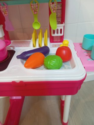 Cocina de Juguete Portátil Rosa