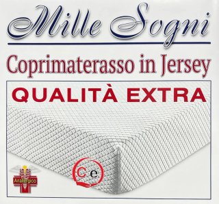 Coprimaterasso Mille Sogni Jersey Bianco 4 misure