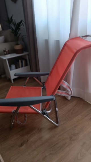 Silla de Playa Naranja Plegable
