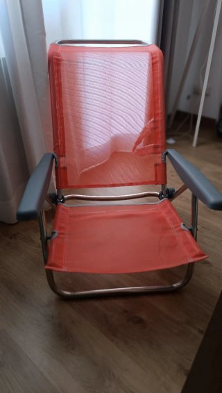 Silla de Playa Naranja Plegable
