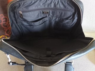 Borsa porta PC in pelle nera