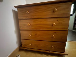 Cómoda de madera 4 cajones